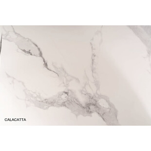 Stół glamour Prince Ceramic 180x90cm biała calacatta / chrom Signal