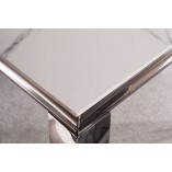 Stół glamour Prince Ceramic 180x90cm biała calacatta / chrom Signal