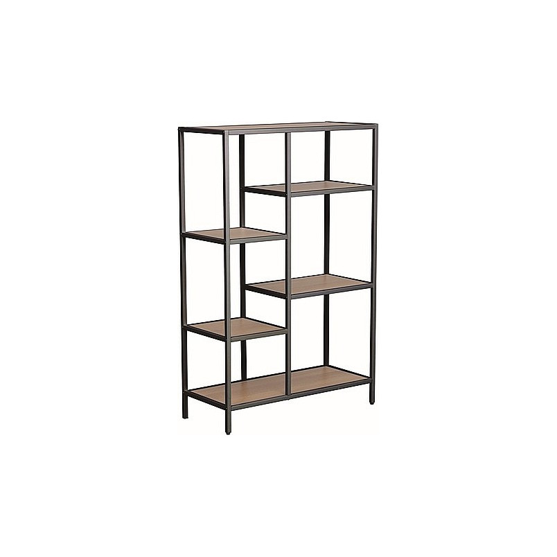 Regał loft na nóżkach Costa 109x70cm dąb / czarny mat Signal