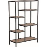 Regał loft na nóżkach Costa 109x70cm dąb / czarny mat Signal