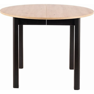 Stół okrągły rozkładany Dante 102cm dąb artisan / czarny mat Signal