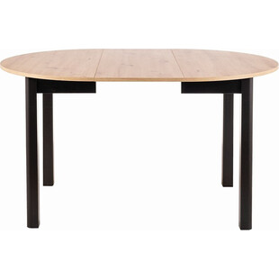 Stół okrągły rozkładany Dante 102cm dąb artisan / czarny mat Signal