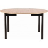 Stół okrągły rozkładany Dante 102cm dąb artisan / czarny mat Signal