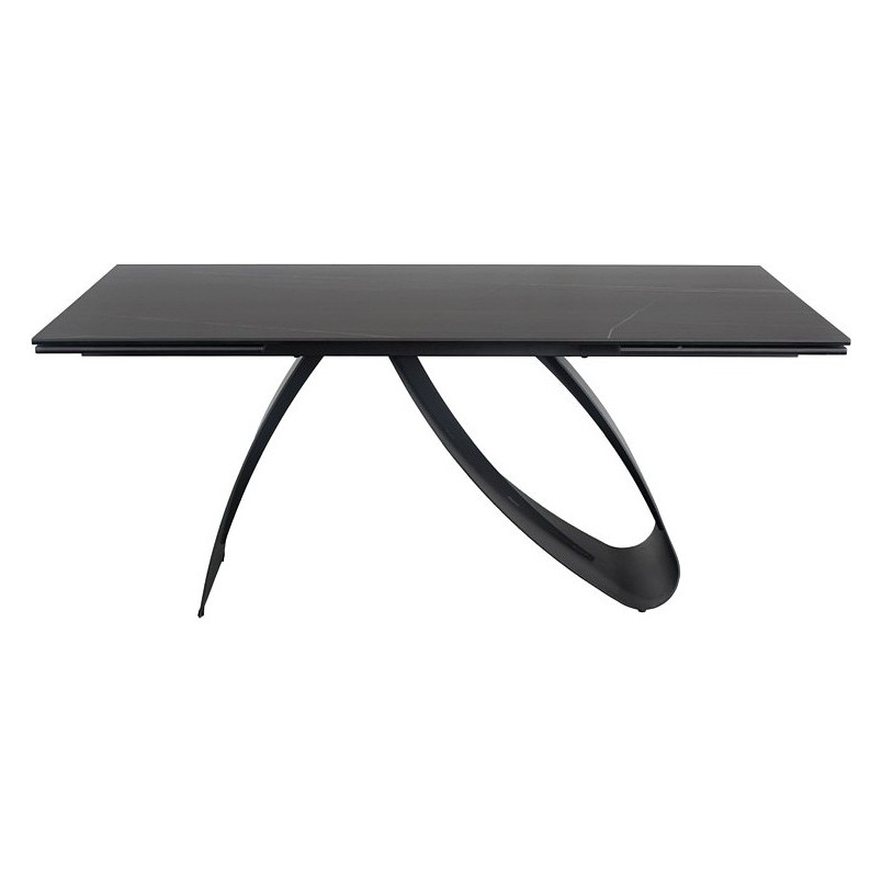 Stół nowoczesny rozkładany Diuna Ceramic 160-240x90cm sahara noir / czarny mat Signal