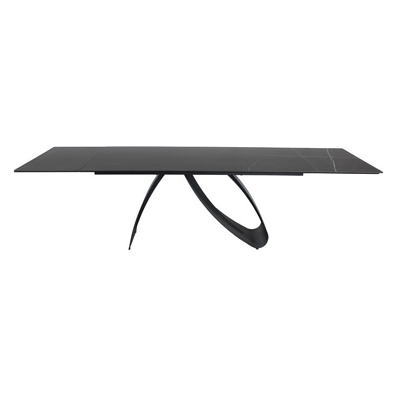 Stół nowoczesny rozkładany Diuna Ceramic 160-240x90cm sahara noir / czarny mat Signal