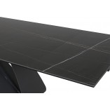 Stół nowoczesny rozkładany Diuna Ceramic 160-240x90cm sahara noir / czarny mat Signal