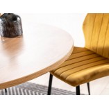 Stół okrągły rozkładany Gaston 100cm dąb artisan / czarny mat Signal
