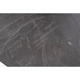 Stół okrągły ceramiczny Murano 120cm szary efekt marmuru / czarny mat Signal