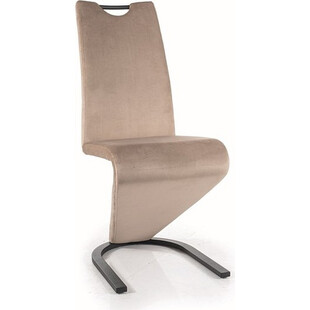 Krzesło welurowe nowoczesne H090 Velvet beżowe Signal