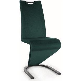 Krzesło welurowe nowoczesne H090 Velvet zielone Signal