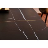 Stół nowoczesny rozkładany Infinity Ceramic 160x95cm azario black / czarny mat Signal