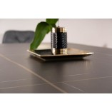 Stół nowoczesny rozkładany Infinity Ceramic 160x95cm azario black / czarny mat Signal