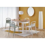 Stół okrągły rozkładany Ringo 102cm dąb craft / biały Halmar
