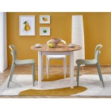 Stół okrągły rozkładany Ringo 102cm dąb craft / biały Halmar