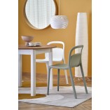 Stół okrągły rozkładany Ringo 102cm dąb craft / biały Halmar