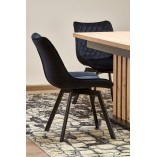 Stół rozkładany na jednej nodze Lamello 130-180x80cm dąb artisan / czarny Halmar
