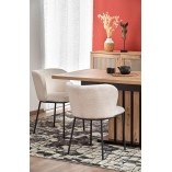 Stół rozkładany na jednej nodze Lamello 130-180x80cm dąb artisan / czarny Halmar