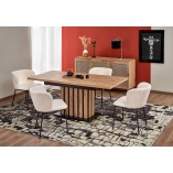 Stół rozkładany na jednej nodze Lamello 130-180x80cm dąb artisan / czarny Halmar
