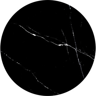 Stolik boczny glamour Tribeca 50cm czarny marmur / złoty Halmar