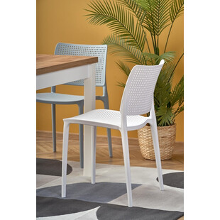 Krzesło ażurowe z tworzywa K514 białe Halmar