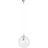 Lampa wisząca szklana kula Globe 30cm przeźroczysty / lilac Aldex