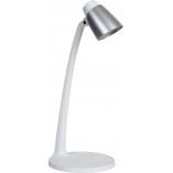 Lampa biurkowa Ludo LED biało-srebrna Lucide