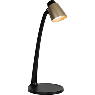 Lampa biurkowa Ludo LED czarno-mosiężna Lucide