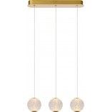 Lampa wisząca glamour Cintra III 48cm przeźroczysty / mosiądz Lucide