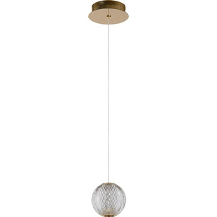 Lampa wisząca glamour Cintra 11cm przeźroczysty / mosiądz Lucide