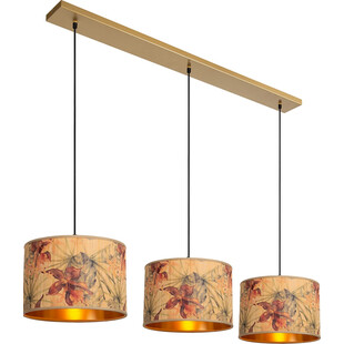 Lampa wisząca bambusowa z dekoracyjnymi abażurami Tanselle 110cm Lucide