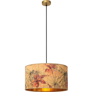 Lampa wisząca bambusowa z dekoracyjnym abażurem Tanselle 45cm Lucide