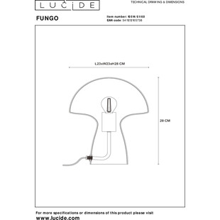 Lampa szklana designerska Fungo przeźroczysta Lucide