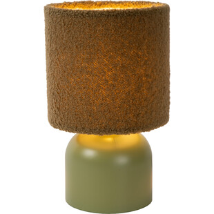 Lampa stołowa z wełnianym kloszem Woolly zielona Lucide