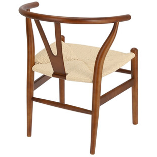 Krzesło drewniane skandynawskie Wicker jasnobrazowy/beż marki D2.Design