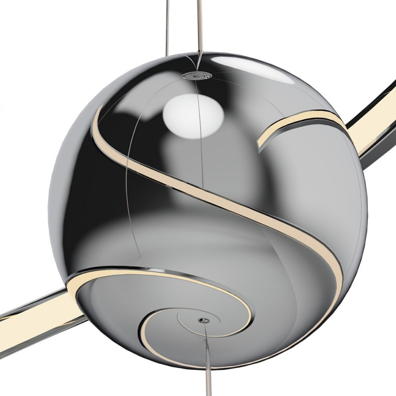 Lampa wisząca glamour Ritz LED 60cm chromowana MaxLight