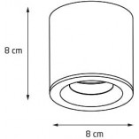 Plafon spot tuba łazienkowa Form 8cm H8cm czarna MaxLight