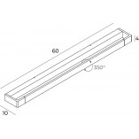 Kinkiet nad lustro Flink LED 60cm złoty MaxLight