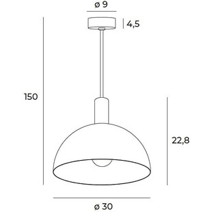 Lampa wisząca loft Luisant 30cm czarna MaxLight