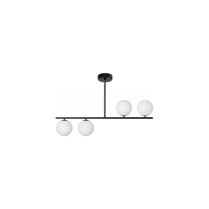Lampa sufitowa 4 szklane kule Suguri AS 90cm biało-czarna Ummo
