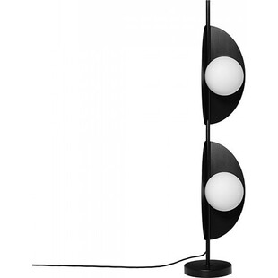 Lampa stołowa designerska 2 punktowa Sallo F czarna Ummo