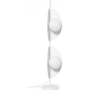 Lampa stołowa designerska 2 punktowa Sallo F biała Ummo