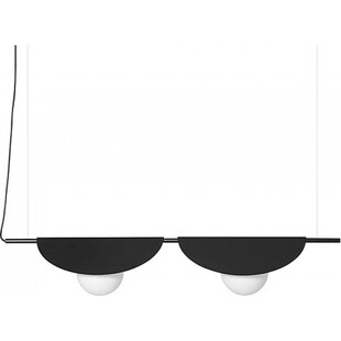 Lampa wisząca designerska podwójna Sallo B 105cm czarna Ummo