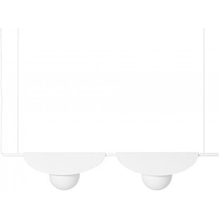 Lampa wisząca designerska podwójna Sallo B 105cm biała Ummo