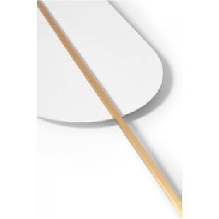 Kinkiet owalny dekoracyjny Rokke biało-mosiężny Ummo