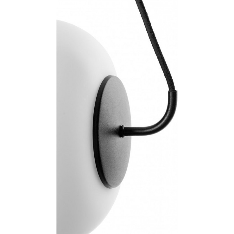 Lampa wisząca szklana designerska Epli 30cm biało-czarna Ummo