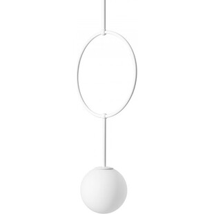 Lampa wisząca szklana kula designerska Isuulla 30cm biała Ummo