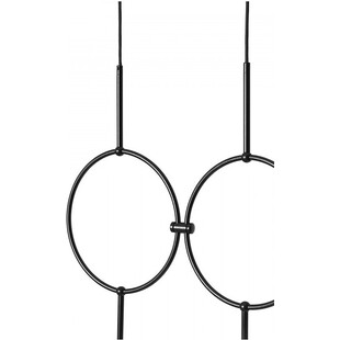 Lampa wisząca 2 szklane kule designerskie Isuulla 60cm biało-czarna Ummo