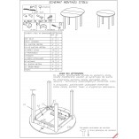 Stół okrągły rozkładany Ringo 102cm dąb craft / biały Halmar