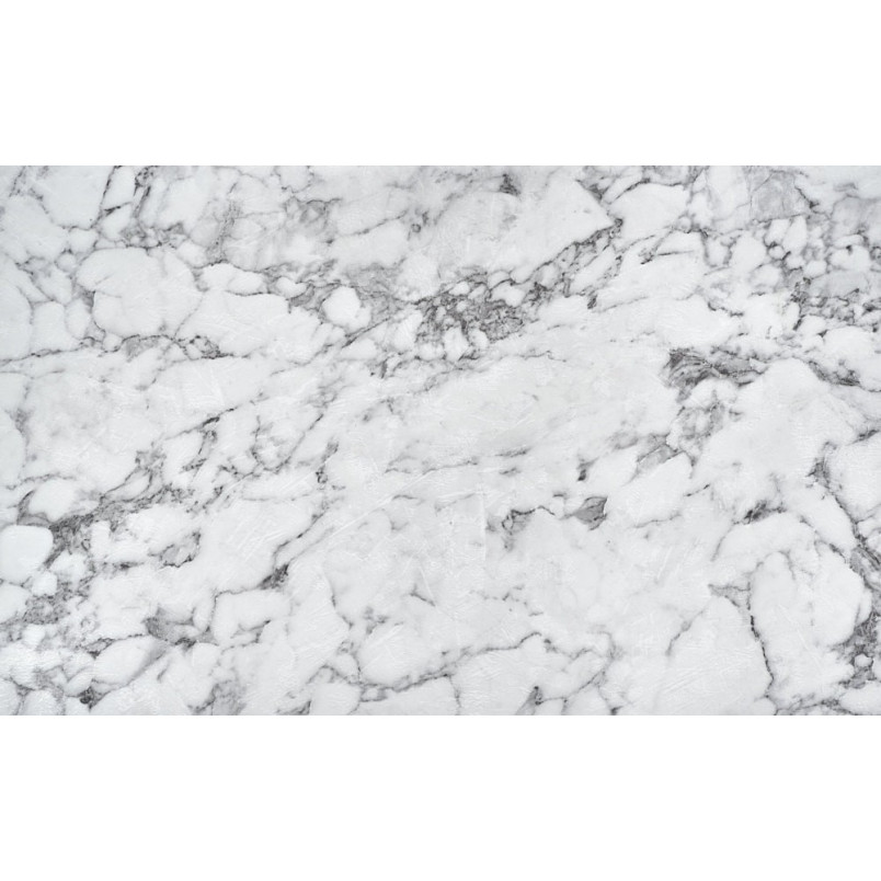 Stół okrągły rozkładany loft Peroni 100cm biały marmur / czarny Halmar