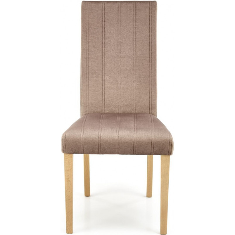 Krzesło welurowe na drewnianych nogach Diego dąb miodowy / beżowy Halmar